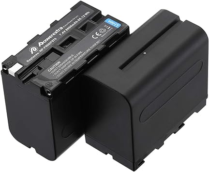 Powerextra 2 Pack Replacement NP-F970 Battery Compatible with Sony DCR-VX2100, DSR-PD150, DSR-PD170, FDR-AX1, HDR-AX2000, HDR-FX1, HDR-FX7, HDR-FX1000, HVL-LBPB, HVR-HD1000U, HVR-V1U, HVR-Z1P