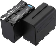 Powerextra 2 Pack Replacement NP-F970 Battery Compatible with Sony DCR-VX2100, DSR-PD150, DSR-PD170, FDR-AX1, HDR-AX2000, HDR-FX1, HDR-FX7, HDR-FX1000, HVL-LBPB, HVR-HD1000U, HVR-V1U, HVR-Z1P