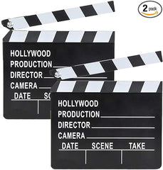 Movie Clapboard Hollywood Movie Film Theme Party Decorations, Academy Awards 7"x 8" (2-Pack)