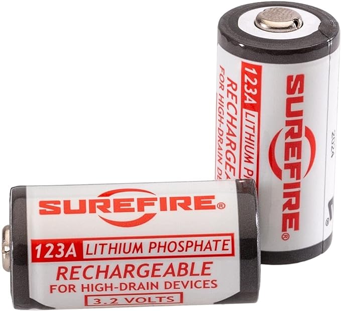 SUREFIRE 123A Rechargeable Batteries Includes Charger SFLFP123-KIT