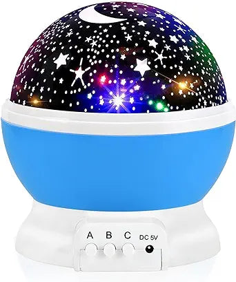 Votozi Night Light for Kids, Kids Night Light, Star Night Light, Moon and Star Projector 360 Degree Rotation - 4 LED Bulbs 9 Light Color Changing with USB Cable, Unique Gift for Men Women Children