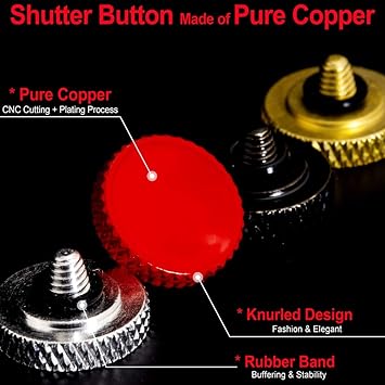 Camera Shutter Button (2 Pack/Red) Upscale and Delicate Soft Shutter Release Button