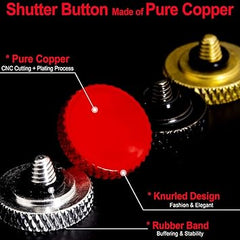 Camera Shutter Button (2 Pack/Red) Upscale and Delicate Soft Shutter Release Button