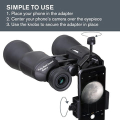 Celestron – Smartphone Photography Adapter for Telescope – Digiscoping Smartphone Adapter – Capture Photos and Video Through Your Telescope or Spotting Scope Eyepiece