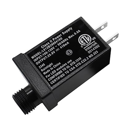 29V 12W LED Power Supply LED Transformer Low Voltage Adapter UL ETL Listed Lighting Driver for LED String Light, Holiday Lighting (29V12W 1PC)