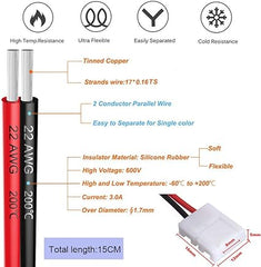 FSJEE 2Pin 8mm LED Strip Connector Kit Include L Shape 2 Pin Right Angle Corner Connector, T Shape Connector, Solderless Gapless Connector, Strip to Strip Jumper Wires for 2Pin 8mm 3528/2835 LED Strip