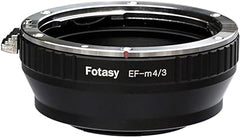 Fotasy Manual EF EF-S Mount Lens to M43 Adapter, EF Mount to MFT, Compatible with Canon EF EFS lense Panasonic G9 GH5 II GX9 G90 G91 G95 G100 Olympus E-M1 E-M5 E-M10 I II III E-PM2 E-PM1 Pen-F E-M1X