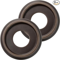 EIFHYT 2 Pack Molded PU Ceiling Medallion for Light Fixtures and Ceiling Fans, 10"OD x 4"ID x 1-2/8 "P （Wood Grain Oil Rubbed Bronze）