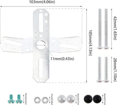 RTNLIT 4" Light Fixture Mounting Bracket, Universal Chandelier Crossbar 180 Rotation and Fixed, Cross-Shaped Lighting Parts with Screws and Nuts, 2 Packs