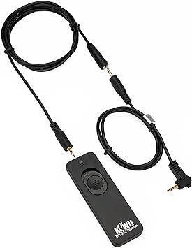 Kiwifotos RS-60E3 Remote Switch Shutter Release Cord for Canon EOS Rebel T6 T7 T5 T8i T7i T6s T6i T5i T4i SL3 SL2,EOS 90D 80D 70D 77D R R6 Mark II R6 R7 R8 R10 R100 RP M5 M6 Mark II SX70 SX60 & More