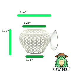 CTWPets Betta Bulb Hide | Betta Rest Fish Tank Ornament | Aquarium Cave with Suction Cup for Small Fish Tank, Betta Habitat, Shrimp Hideout, Aquatic Decor (Pure White)