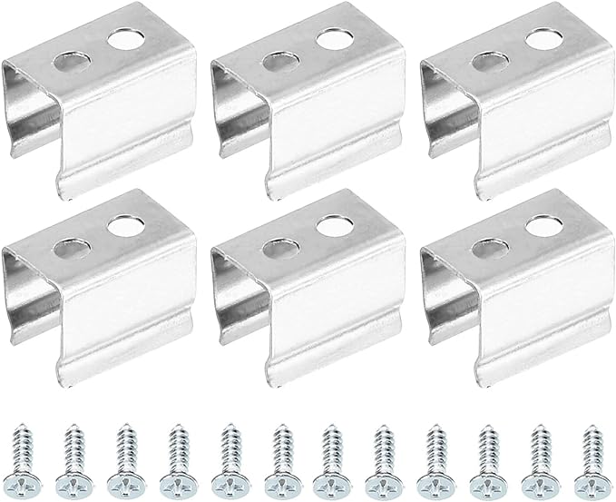 MECCANIXITY Rope Light Mounting Clips, Wall Channel Mounting Holder Accessories for 4.8mm to 6mm LED Neon Strip, Stainless Steel, Pack of 50