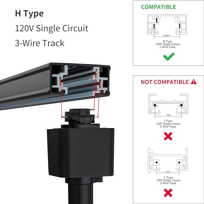 mirrea 12 Pack LED Track Lighting Heads Compatible with Single Circuit H Type Rail Ceiling Spotlight for Accent Task Wall Art Exhibition Lighting 6.5W 3000K Warm White 24° Black Painted