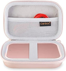 Canboc Hard Case for Canon Ivy Mini/Canon Ivy 2 Mini/Canon Ivy CLIQ+2 CLIQ 2 CLIQ+ Photo Printer Mobile Wireless Bluetooth Instant Camera Printer, Mesh Bag fit Photo Paper and Cable, Rose Gold