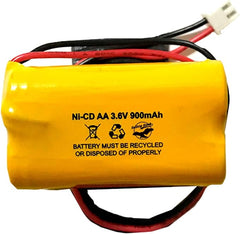 Unitech AA900MAH 3.6V 6200RP 6200-RP Exitronix 10010037 Lowes 253799 TOPA 3.6v 900mAh Ni-CD Battery Pack Replacement for Exit Sign Emergency Light Fire Batteryhawk, LLC