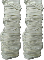 Cord & Chain Cover, 6.5 feet, 2 Pack Silk-Type Fabric, Hook and Loop Closure Strip - Use for Chandelier, Lighting, Wires (Off-White)