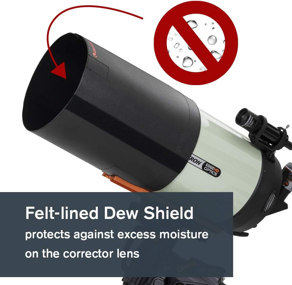 Celestron – Deluxe Telescope Dew Shield – Flexible Dew Prevention – Fits 9.25" and 11” Schmidt Cassegrain and EdgeHD telescopes