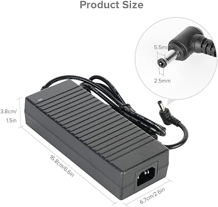 BTF-LIGHTING 24Volt 5Amp AC100-240V to DC24V5A Max120W Suit 4A 3A 2A 1A Device Transformer Power Adapter Converter with 5.5x2.5mm DC Output Jack for RGBW5050 WS2811 5050 3528 FOB COB etc LED Strip