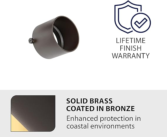 WAC Landscape Lighting, Snoot for WAC Landscape Lighting Grand Accent Light in Solid Brass Coated with Bronze