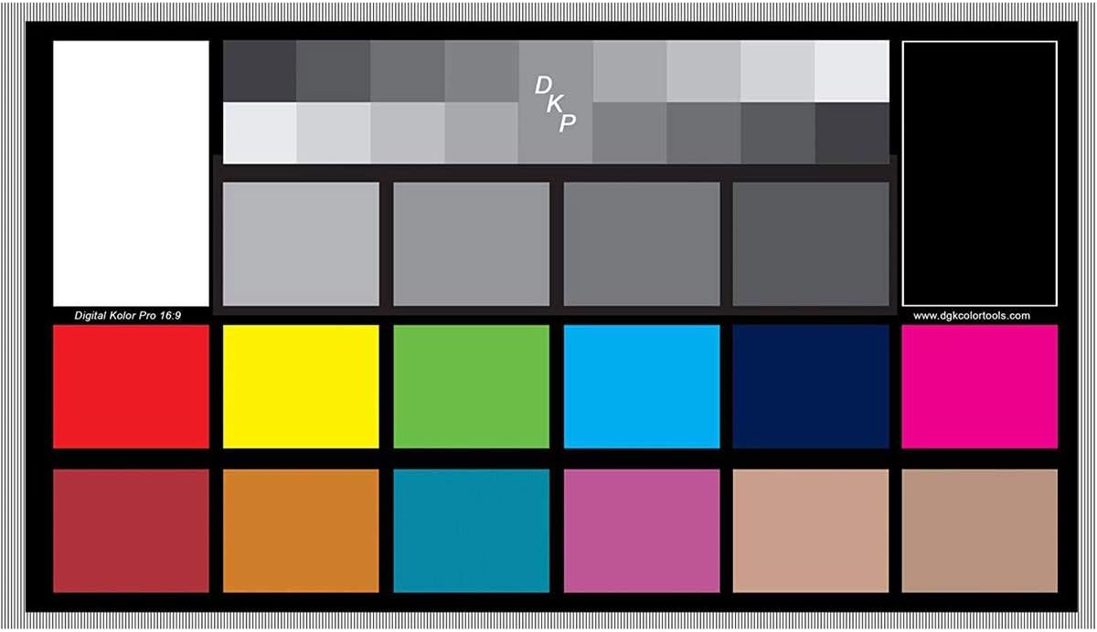 DGK Color Tools Digital Kolor Pro 16:9 Large Color Calibration and Video Chip Chart, 2-Pack