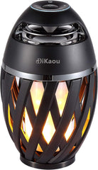 DiKaou LED Flame Outdoor Table Lamp Torch Table Lamp with Blutooth Speaker, Rechargeable Ambience Lantern with Flickers Warm Light for Patio/Porch/Home Decor, Best Gift for Men Women Teens Kids