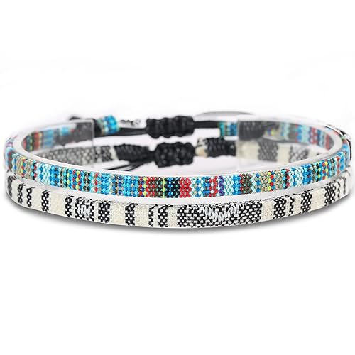 Mens Bracelet set Handmade Adjustable Size Easy to Wear Waterproof Bracelets Suitable for Surfer Suitable for Men as Gift (B) Visit the GZXYA Store