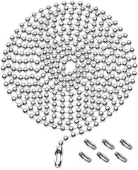 Pull Chain Extension for Ceiling Fans and Light Fixture, 59-inch Long with 6 Matching Connectors (Silver)