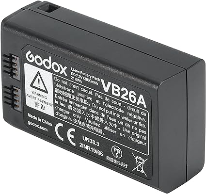 GODOX VB26 Battery Replacement for V1 & V860III, VB26A VB26B Lithium Battery Pack for V1S V1C V1N V1F V1O V1P V860III-S V860III-C V860III-N V860III-F V860III-O Camera Flash Speedlite