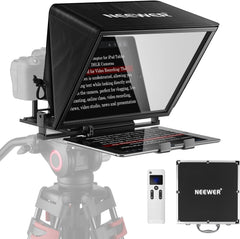 NEEWER Teleprompter X14 with RT-110 Remote & APP Control (Bluetooth Connection via NEEWER Teleprompter App), Portable No Assembly Compatible with iPad Android Tablet, Smartphone, DSLR Camera