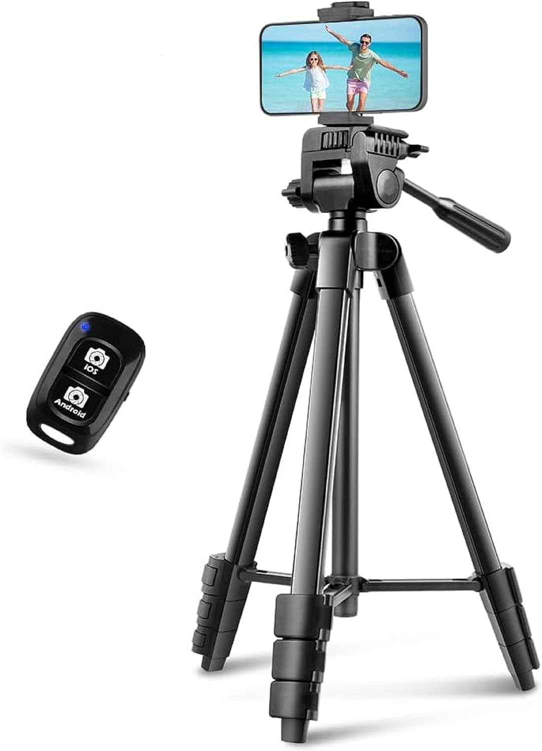 UBeesize 54'' Camera Tripod, Travel Tripod for iPhone with Bag, Phone Tripod Stand with Remote Compatible with Phone/Projector/DSLR/Gopro