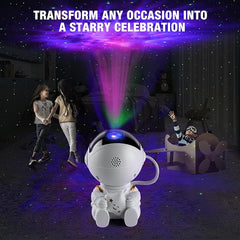 XHSY Astronaut Projector，Star Projector Galaxy Light，Night Light for Kids，Light Projector for Bedroom，Starry Nebula Ceiling LED Lamp，with Remote (White1)