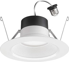 Juno 65BEMW SWW5 90CRI M6 E-Series LED Recessed Downlighting, Baffle Trim, 5-to-6-Inch, 900 Lumens, White