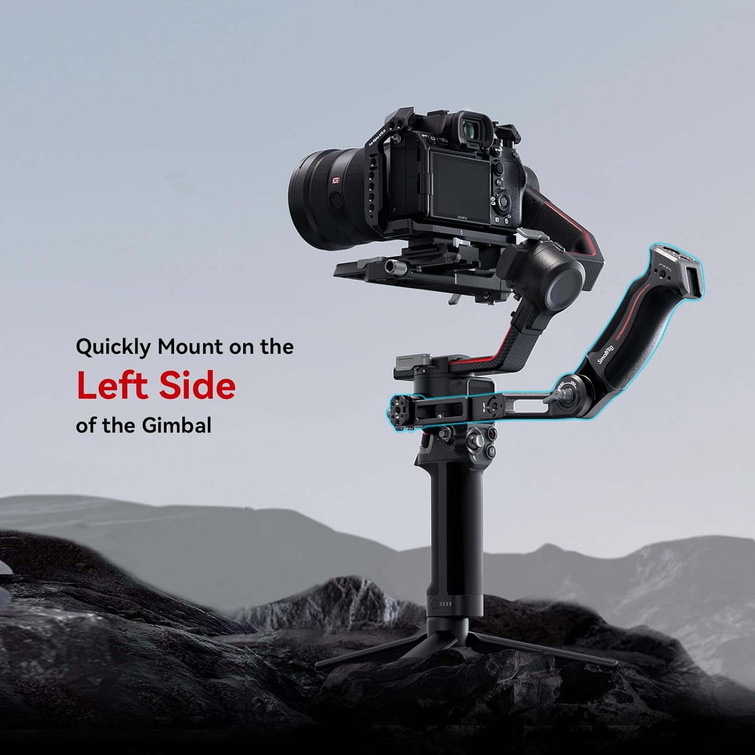 SmallRig Adjustable Sling Handgrip Gimbal Sling Handle for DJI RS 3 Mini, RS 3, RS 3 Pro, RS 2, RSC 2 Stabilizer, 13.2lb Load, Ergonomic Grip for Low Angle Shots, Upgraded Version - 3028C