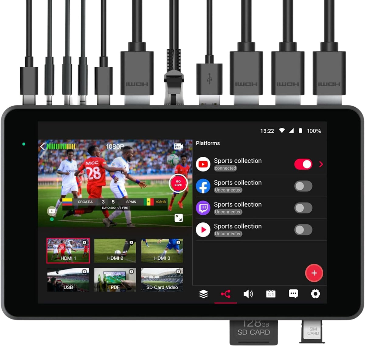 YoloLiv YoloBox Pro, All-in-one Portable Multi-Cam Live Streaming Studio Encoder Recorder Switcher (USA, Canada, Mexico Region)