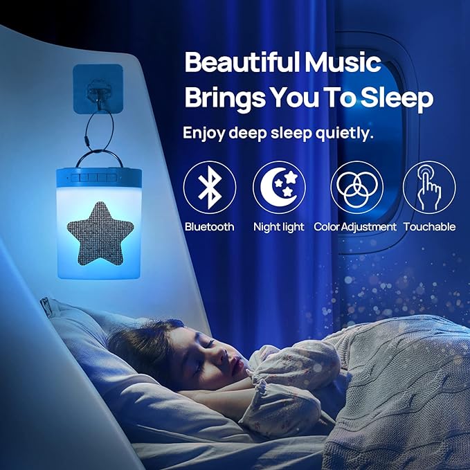 Night Light Bluetooth Speaker, DIY Touch Control Bedside Lamp Dimmable Multi-Color Changing, TWS Table Lamp for Bedroom, Best Birthday Gift Ideas for 10 11 12 13 14 Year Old Teenage Girls/Boys