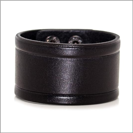 Heavstjer Punk Alloy Buckle Bracelet Wide Leather Wristband Cuff Bracelet