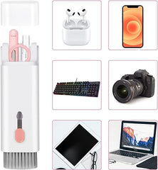 7-in-1 Electronic Cleaner Kit,Keyboard Cleaner,Laptop Cleaner Kit for Monitor, Cell Phone, Bluetooth,Headset, Lego, Airpods, Laptop Camera Lens (Pink)