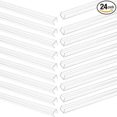 24 Pcs 39 3/8" x 9/16" x 9/16" Channel PVC Light Mounting Track Clear Led Neon Flex Mounting Holder Rope Light Track Decorative Plastic Channel Mount for LED Strip Light Wall Outdoor Patio 3.3ft Long