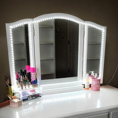 ViLSOM Led Vanity Mirror Lights Kit, 13ft/4M 240 LEDs Make-up Vanity Mirror Light for Vanity Makeup Table Set with Dimmer and Power Supply, Mirror not Included