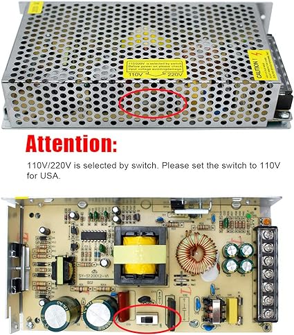 inShareplus 24V 18.75A 450W Universal Regulated Switching Power Supply, 100-240V AC to DC 24 Volt LED Driver, Converter, Transformer, Adapter for LED Strip Light, Computer Project