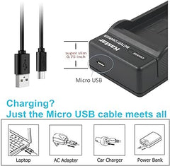 Kastar Battery X2 + Slim USB Charger for Sony NP-BG1 NP-FG1 Battery Sony Cybershot DSC-HX5V, DSC-HX9V, DSC-W30, DSC-W35, DSC-W50, DSC-W55, DSC-W70, DSC-W80, DSC-W290, DSC-H10, H20, H50, H55, H70, H90