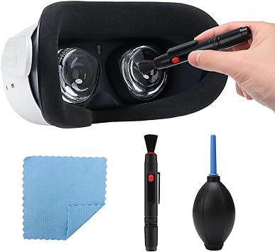 COSOOS Lens Cleaning Pen Compatible with Oculus Quest 2, Quest, Rift S, HTC Vive, PS4 VR Headset, Drone, Cameras, Optical Lens, Lens Cleaning Kit, Dust & Fingerprint Cleaning Tool