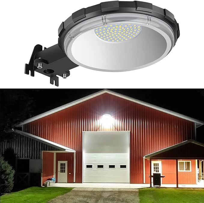 LED Barn Light, Dusk to Dawn Outdoor Lighting with 100W 10000LM 5000K Daylight, IP65 Waterproof Outdoor Security Flood Lights for Garage Yard Street Warehouse Use