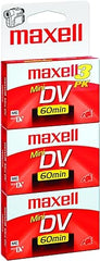 Maxell 298016 Premium Grade Mini DV Video Cassette 60 Minutes 3 pack