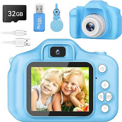 GPOSY Digital Camera for Kids - Christmas or Birthday Gift for Boys and Girls Ages 3-10 - 32GB SD Card, 1080P HD Video, Blue