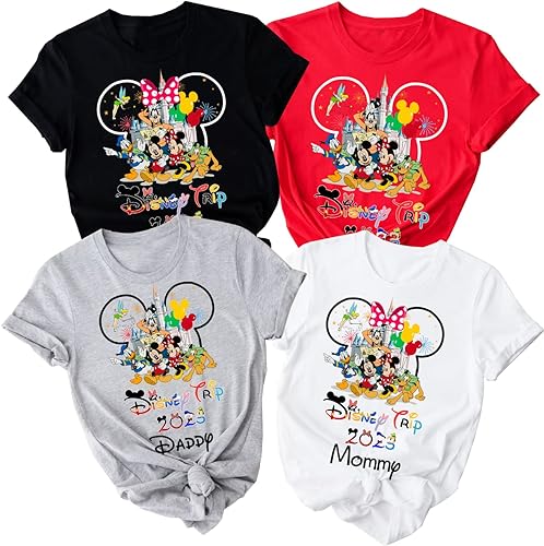 Travel Vacation 2023 2024, Trip Essentials Shirts, land Family Matching Shirts, Mickey & Minnie Personalized Family Outfit, Travel Custom T-Shirts