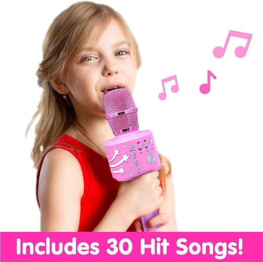 Motown Magic, Bluetooth Karaoke Microphone | Includes 30 Famous Songs |Kids Karaoke Microphone | Birthday Gift for Boys and Girls Ages 3 4 5 6 7 8+