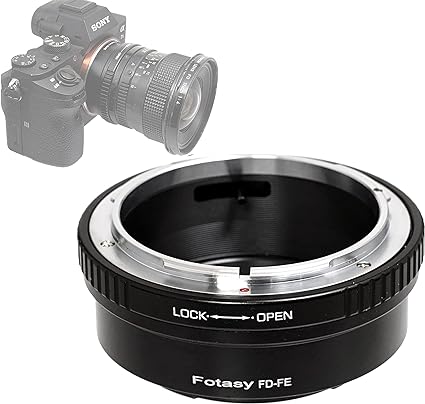 Fotasy Cannon FD Lens to E Mount Adapter, FD E Mount, FD Lens to E, Compatible with Sony Mirrorless a7 a7R a7s II III IV a9 a7c Alpha 1 a6600 a6500 a6400 a6300 a6100 a6000 a5100 a5000 a3500 ZV-E10