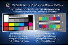 DGK Color Tools Digital Kolor Pro 16:9 Large Color Calibration and Video Chip Chart, 2-Pack