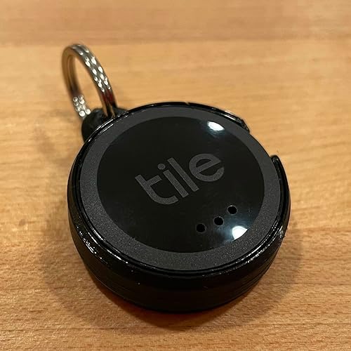 Case for Tile Sticker (2022) MADE IN USA. Holder to attach Tile tracker to your pet's collar, keys, and more! Snap-in design holds the Bluetooth item finder. Track your dog or cat. (Black 2-pack)